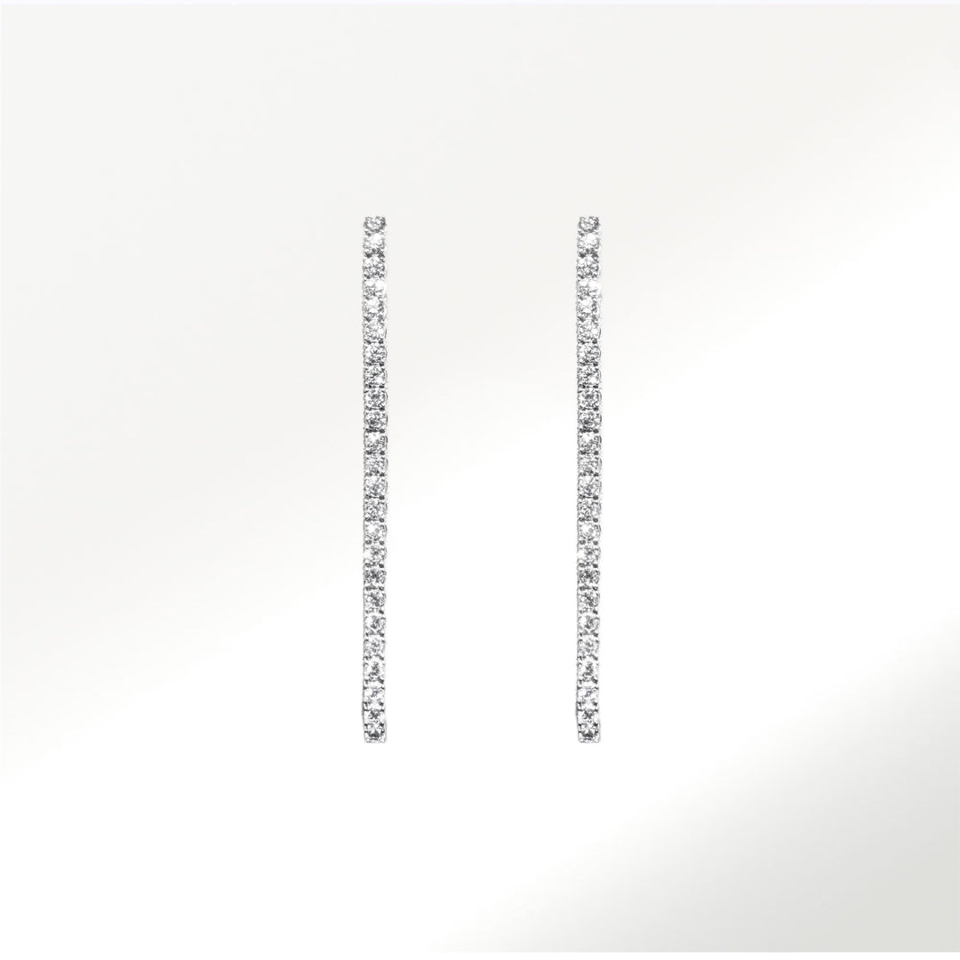Pendientes Largos Diamantes Lab