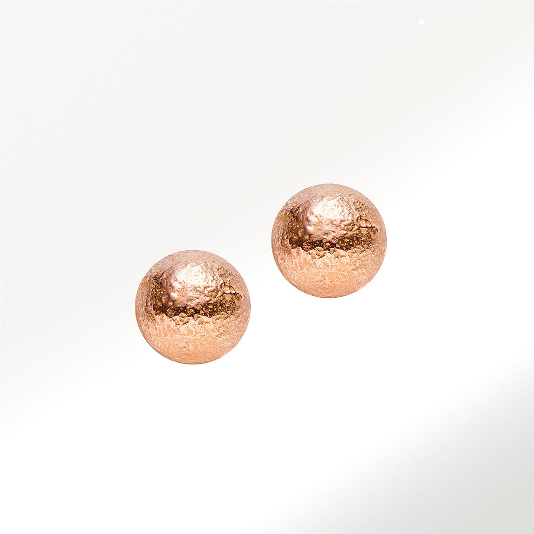 Pendientes Texturas Oro Rosa Arena