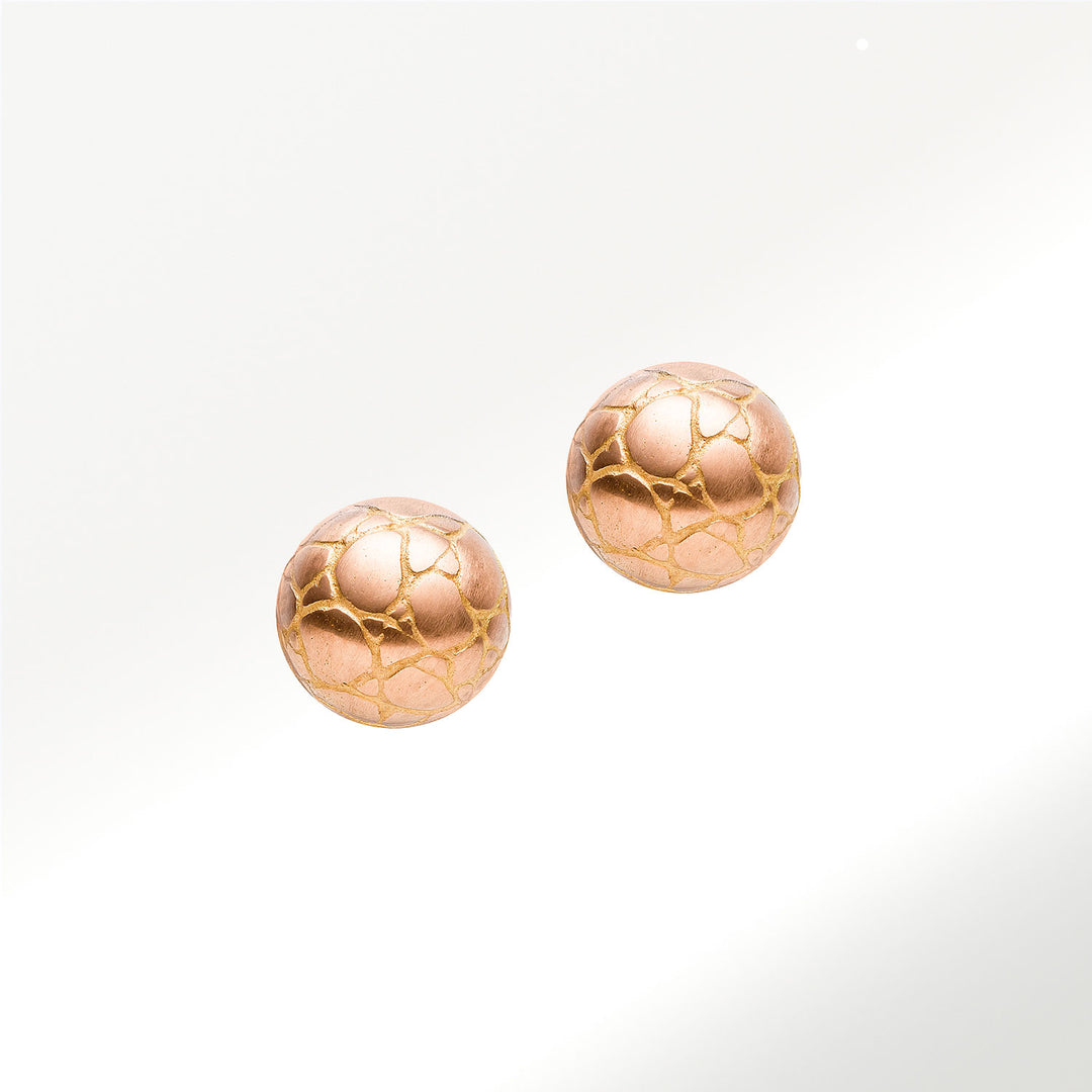 Pendientes Texturas Oro Rosa Coco