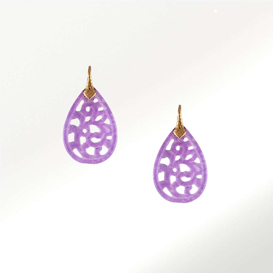 Pendientes Monaquelas Jade Lavanda Celosía