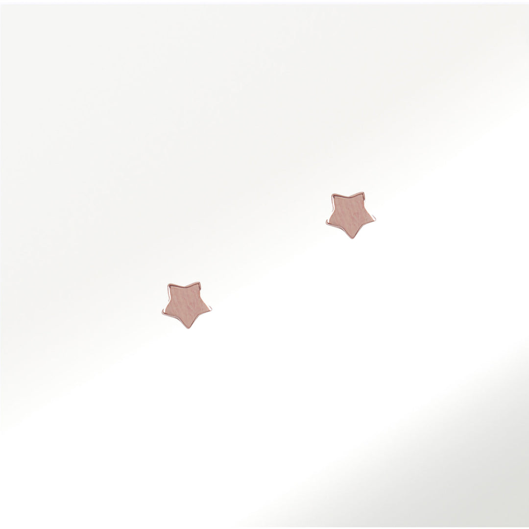 Pendiente Estrella Mini Oro Rosa
