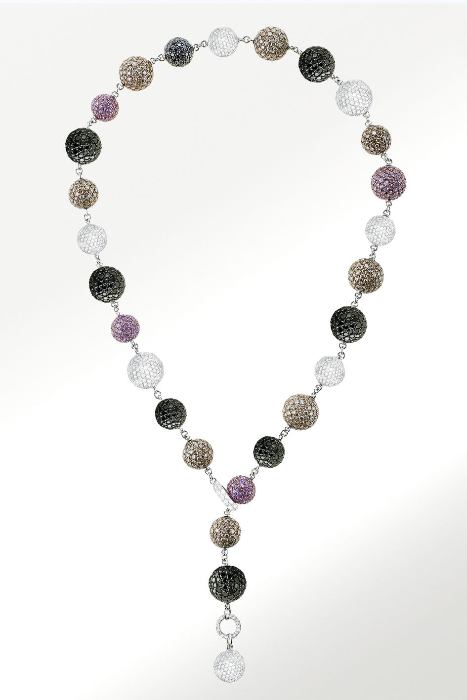 Collar Pieza Única Diamantes Oro Zafiros