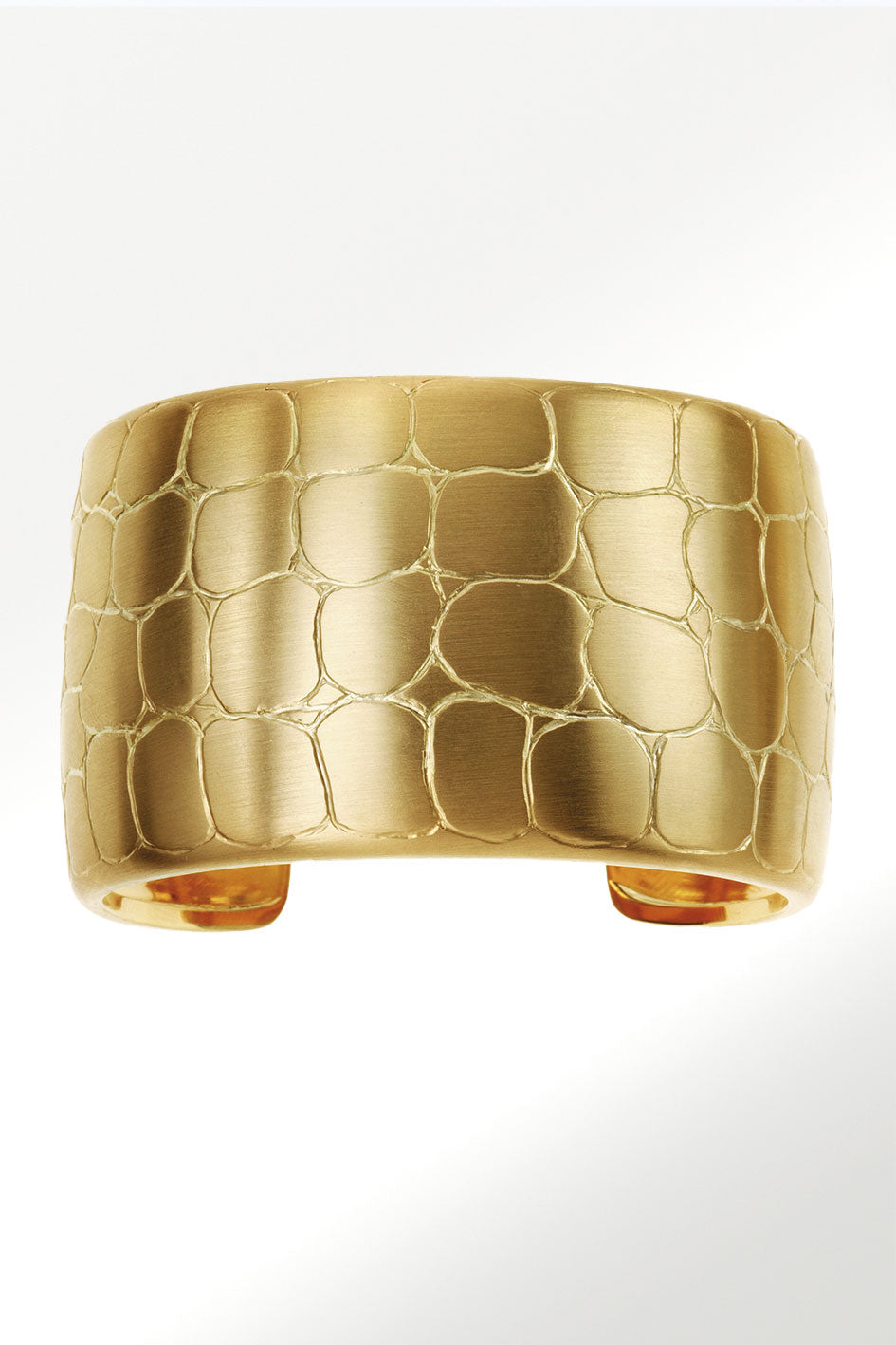 Brazalete Pieza Única Oro Cocodrilo