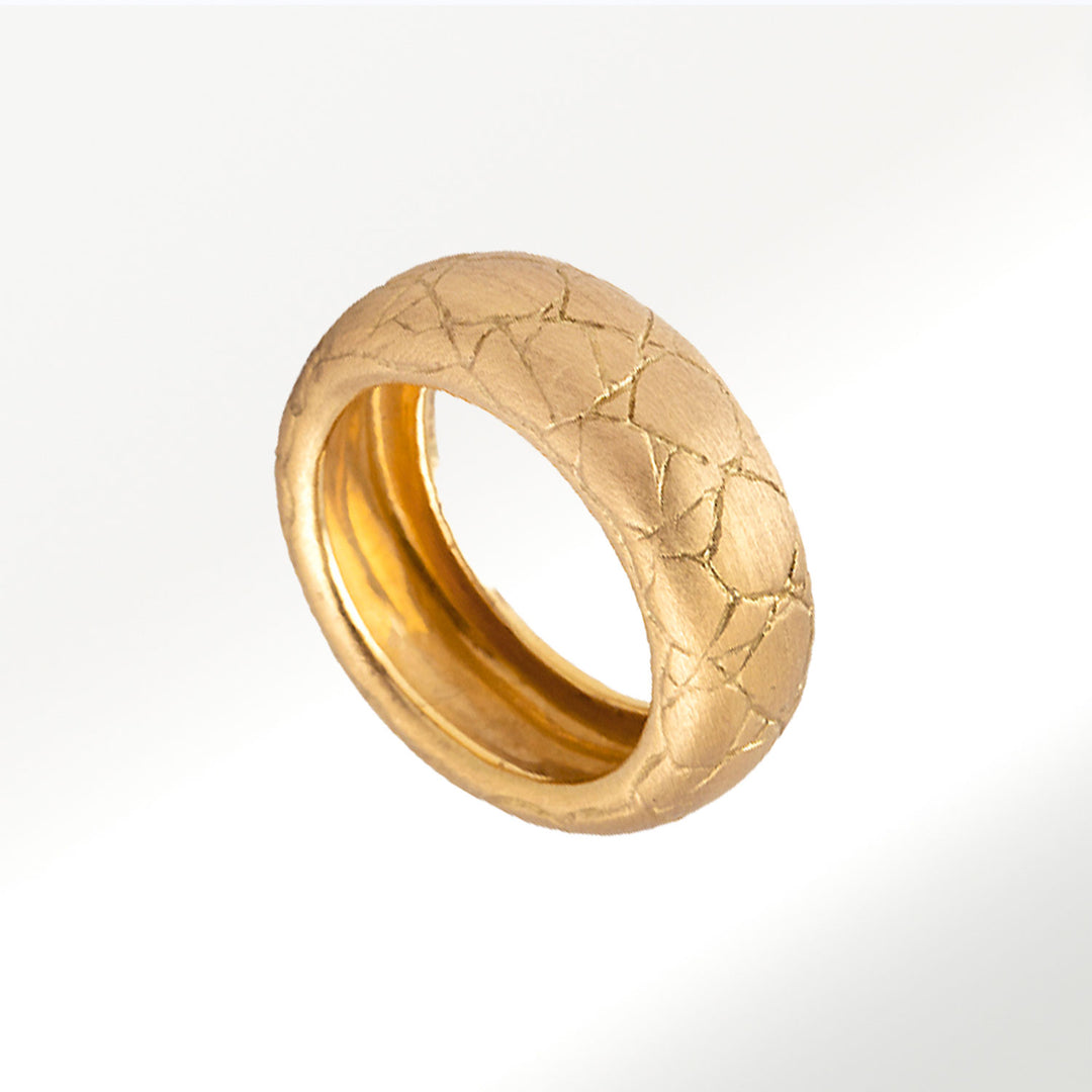 Sortija Texturas Oro Coco