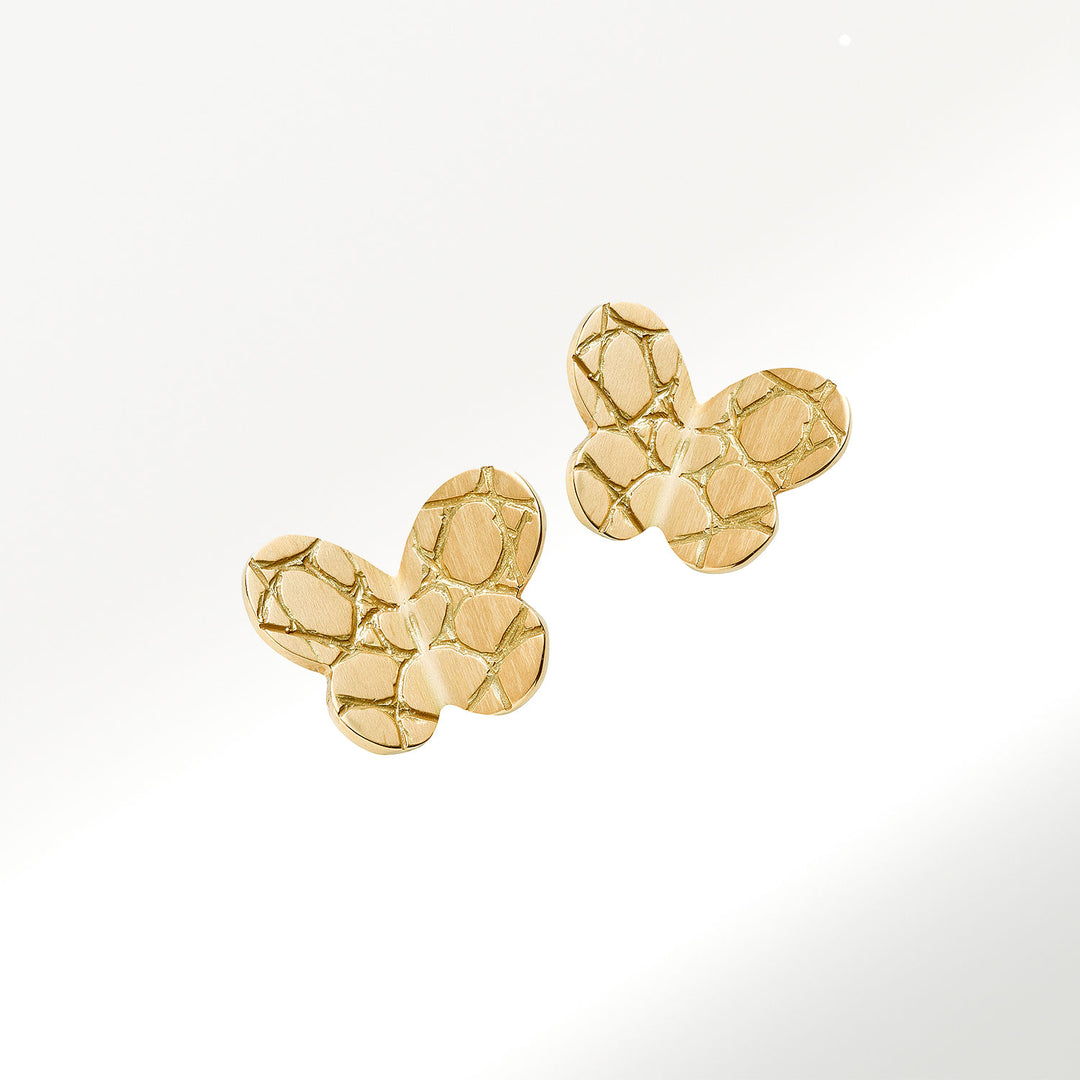 Pendientes medianos Mariposas oro amarillo coco