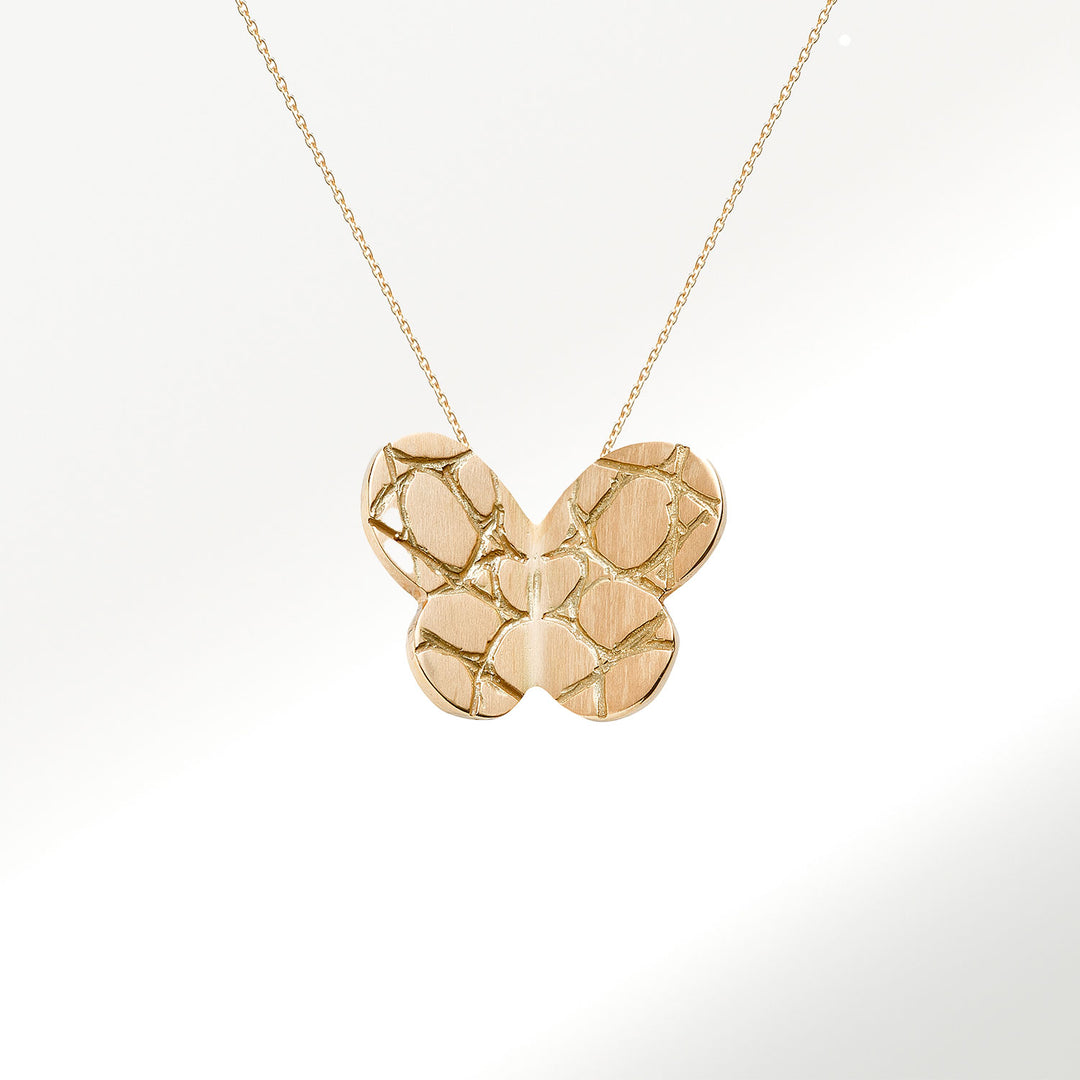 Collar Mariposa Oro Amarillo Coco