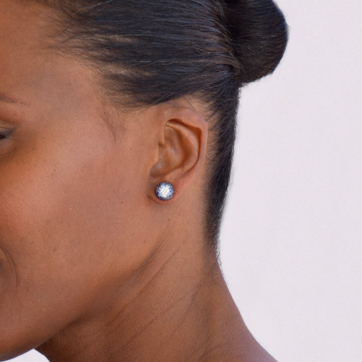 Pendientes Origen Diamantes Blancos Zafiros Azules