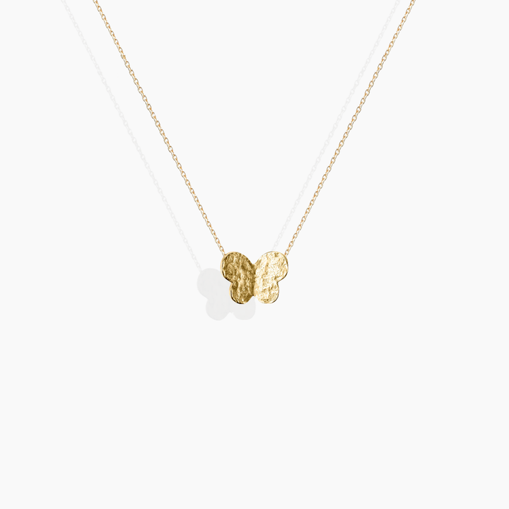 Collar Mariposa M Oro Amarillo Arena