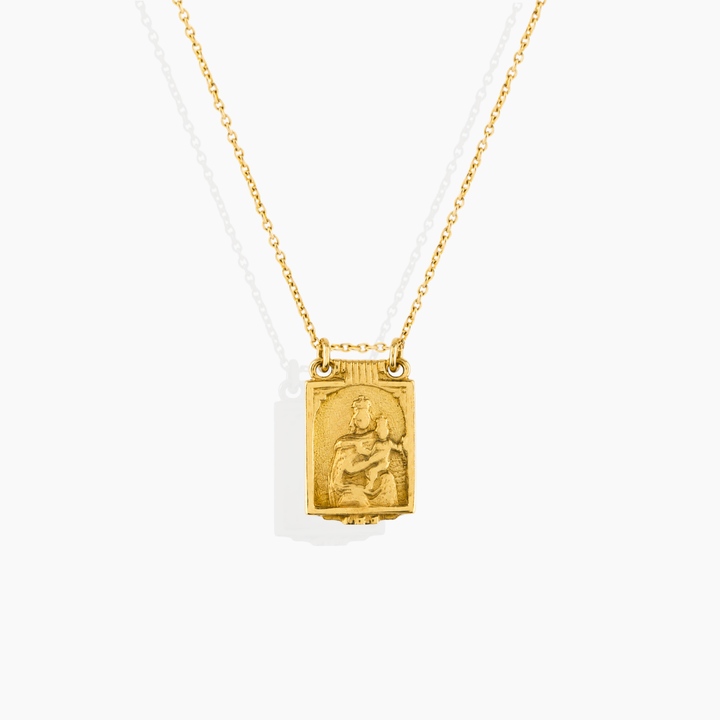 Collar Escapulario Oro Amarillo