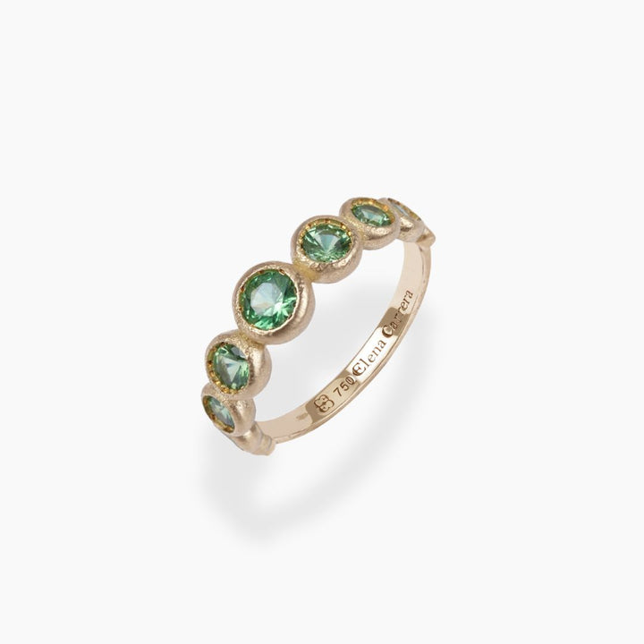 Anillo 9 Bubbles – Oro Amarillo 18k y Tsavoritas