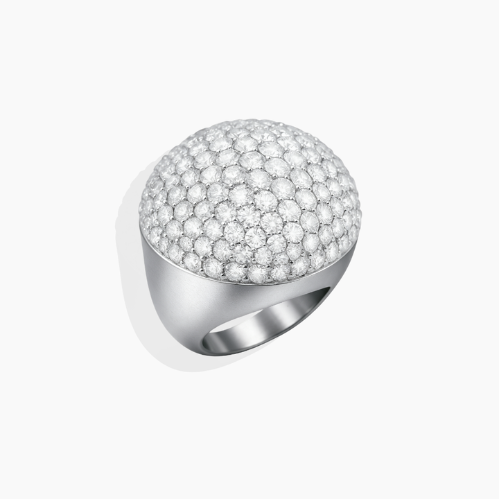 Anillo Origen Oro Blanco Diamantes