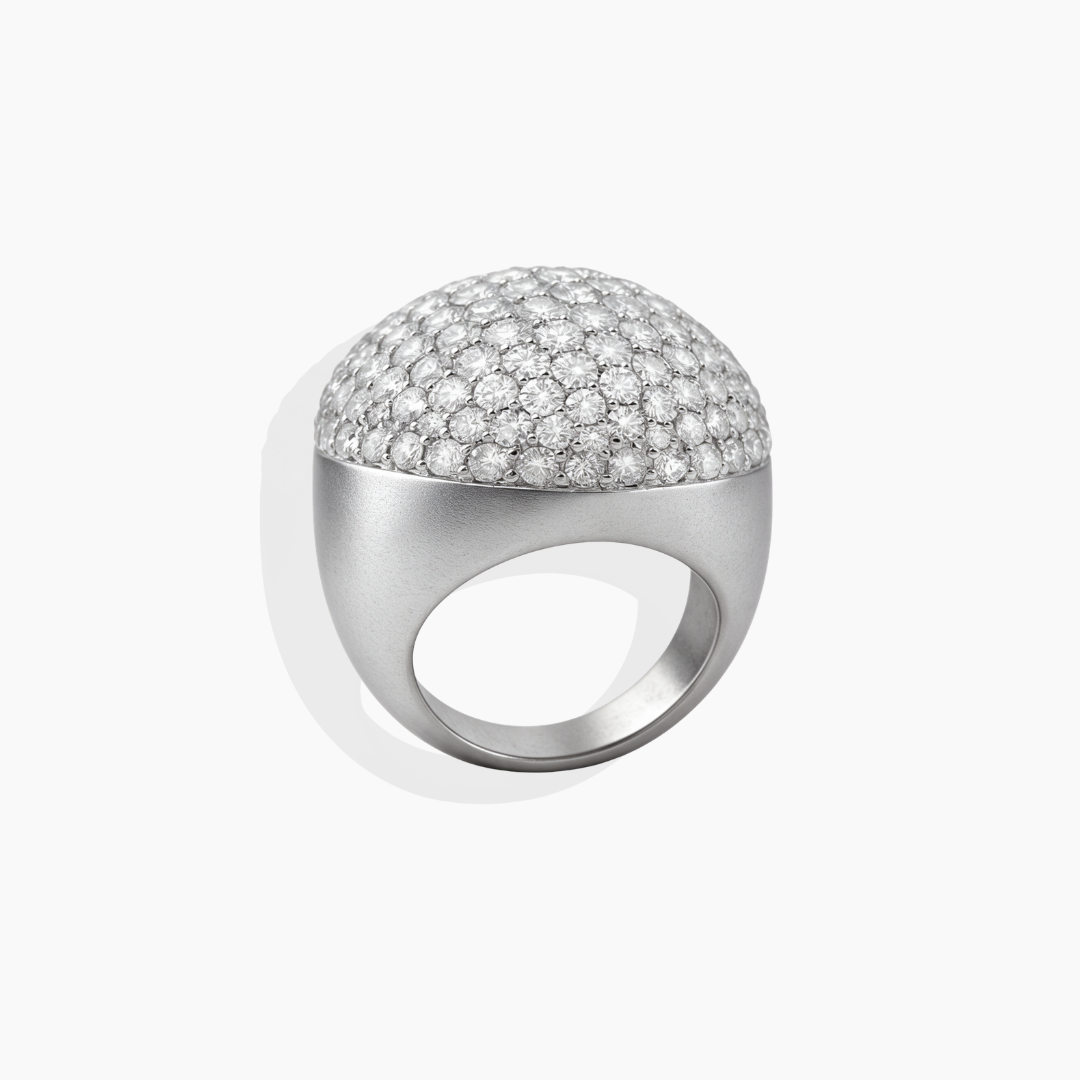 Anillo Origen Oro Blanco Diamantes