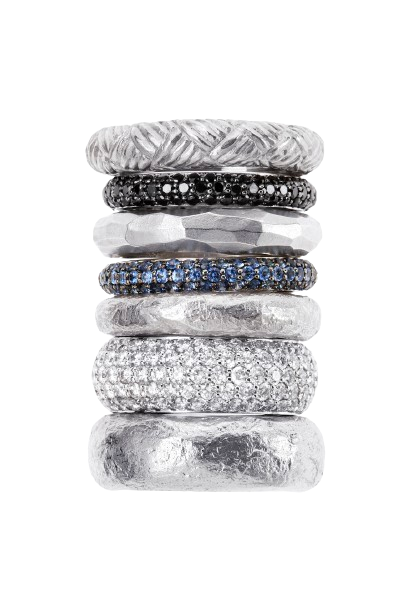 White Gold Alliance Blue Sapphires