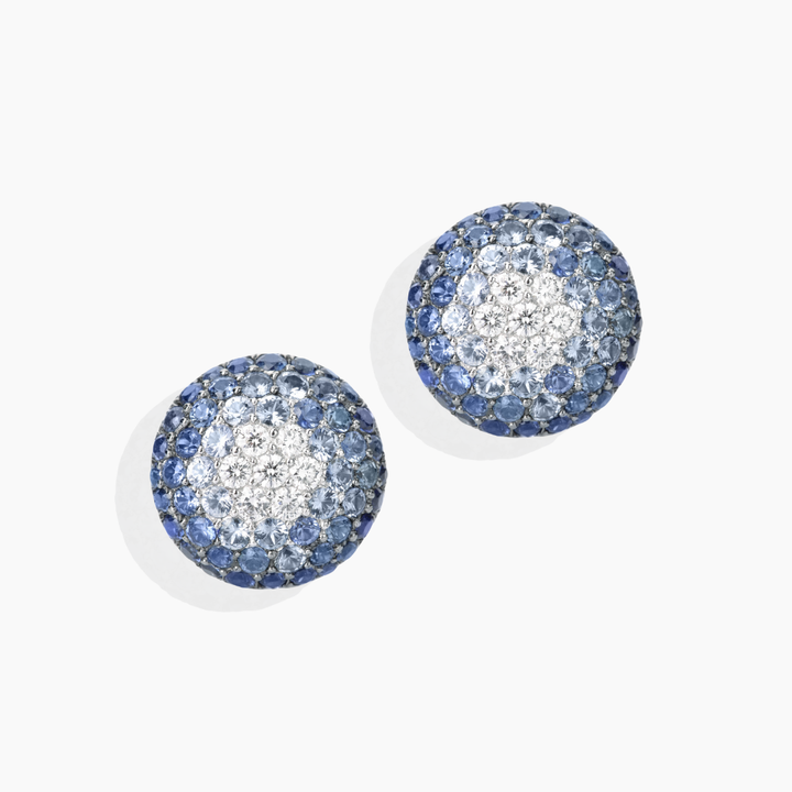 Pendientes Origen Diamantes Blancos Zafiros Azules