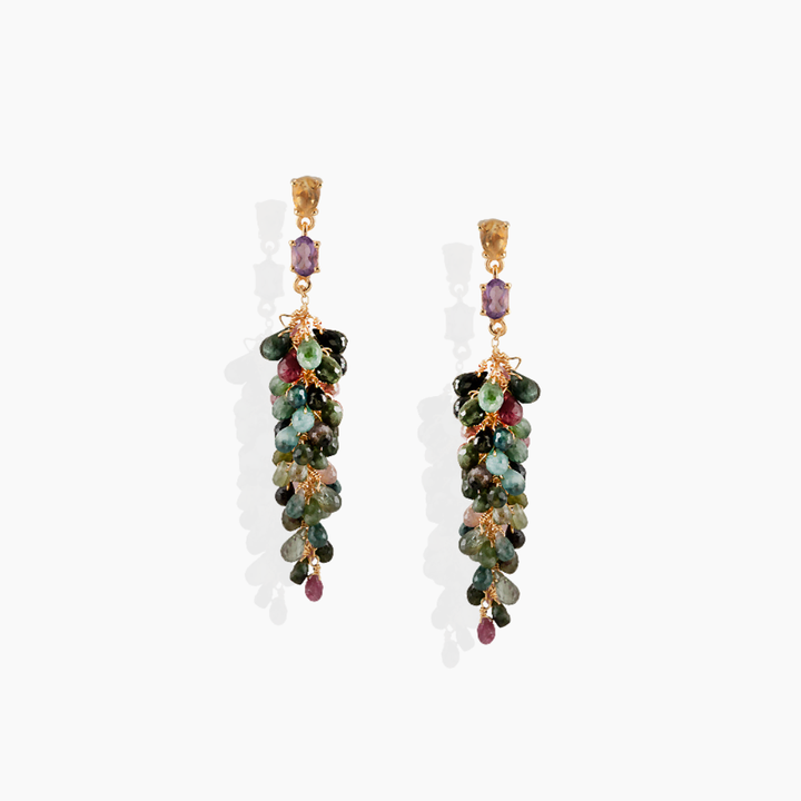 Pendientes Racimo Turmalinas