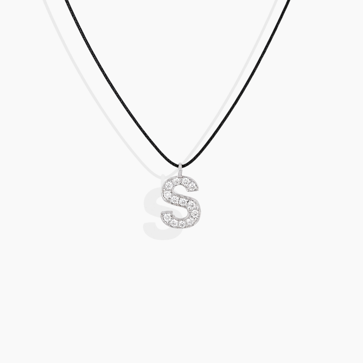 Colgante VeoVeo Letra S Oro Blanco Diamantes