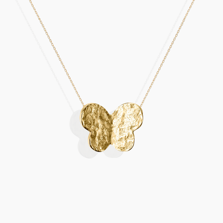 Collar Mariposa M Oro Amarillo Arena