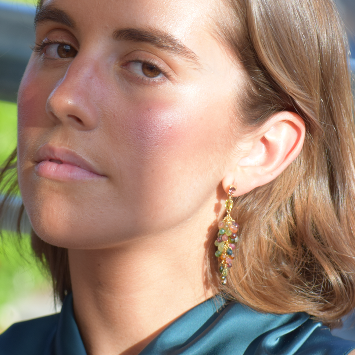 Tourmaline Cluster Earrings