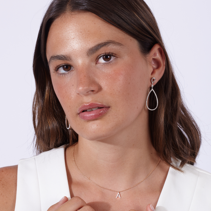 Aros Oro Blanco Diamantes Blancos y Diamantes Brown