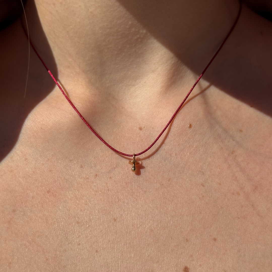 Colgante Chupete Mini Oro Rosa