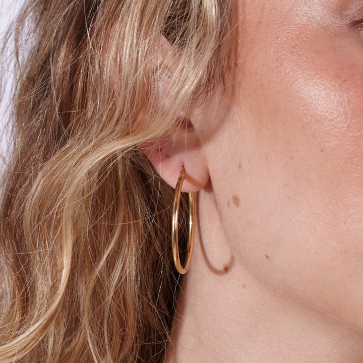 Pendientes Aros 925 Medianos Oro Amarillo