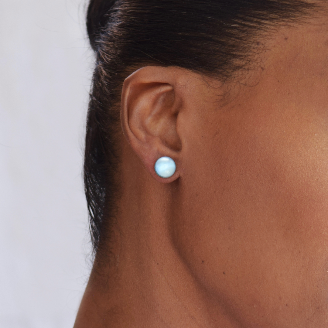 Pendientes Fusión Topacio Azul