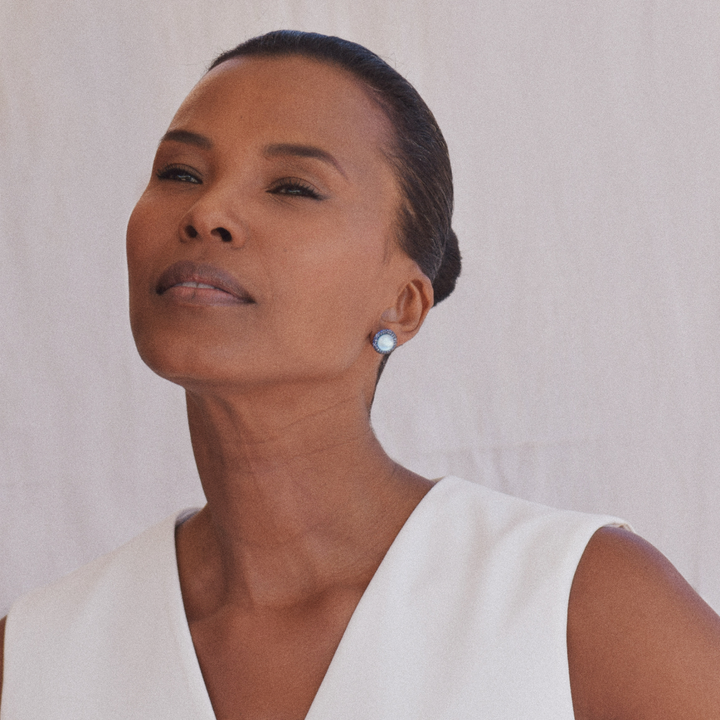 Pendientes Fusión Topacio Azul