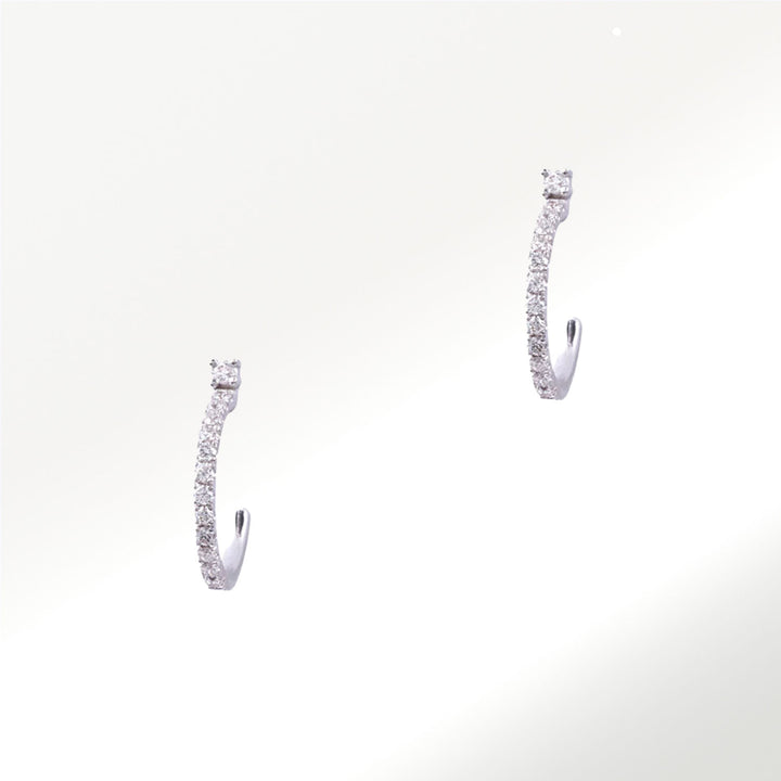 New Classic Diamond Hoops 12mm
