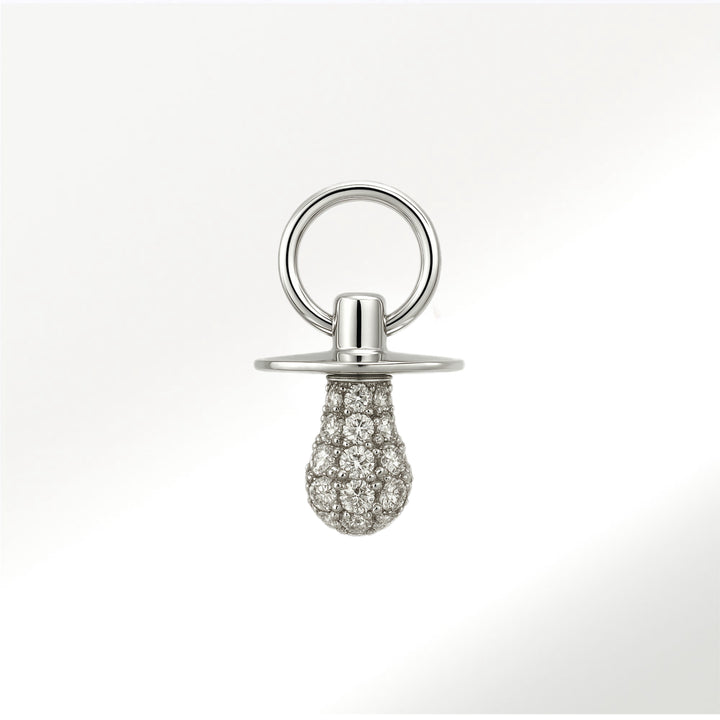 Colgante Chupete Oro Blanco Diamantes