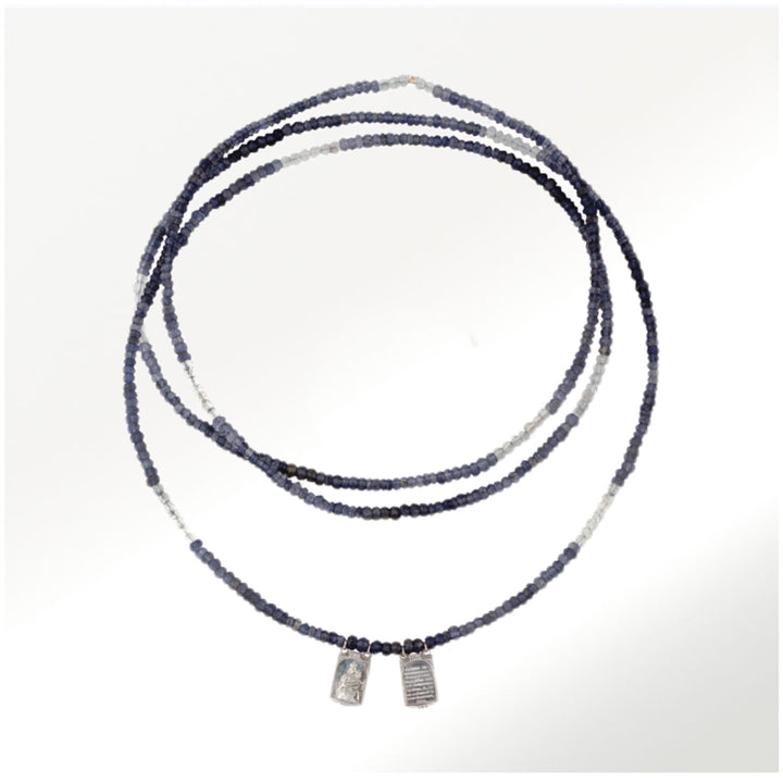 Collar Escapulario Plata y Turquesas