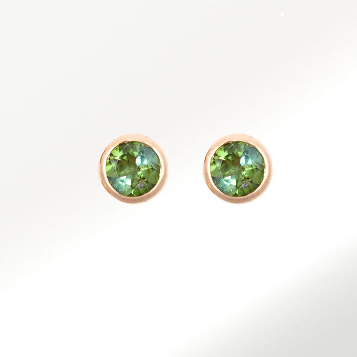 Pendientes Bubbles Oro Amarillo Peridoto