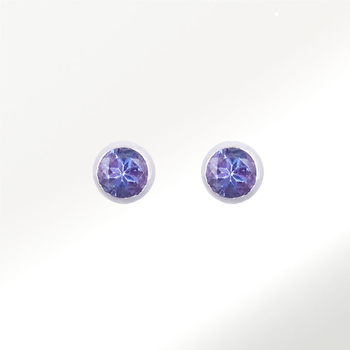 Pendientes Bubbles Oro Blanco Tanzanita