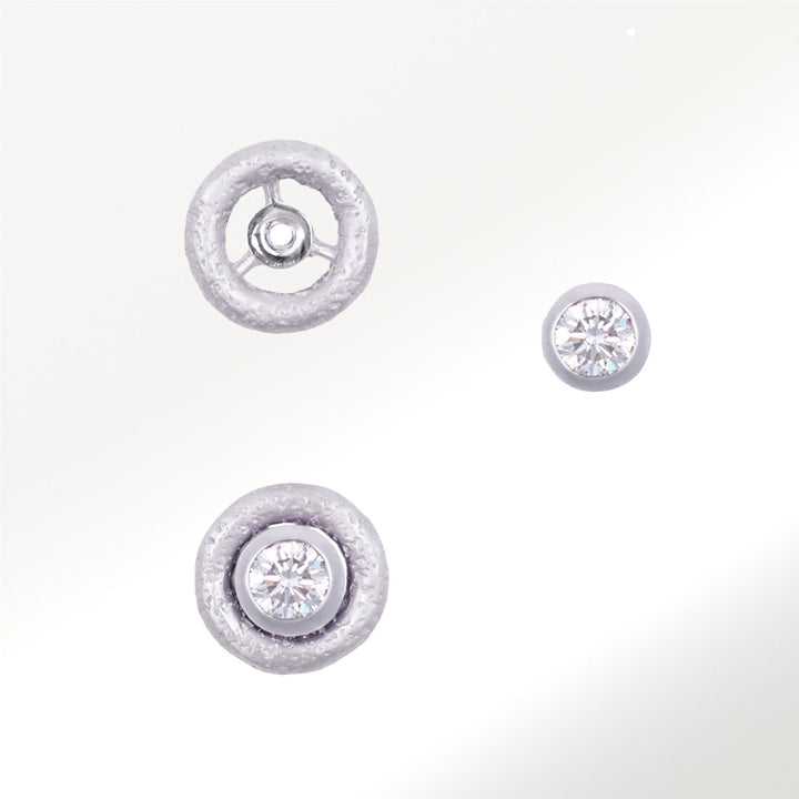 Pendientes Bubbles Oro Blanco Diamante
