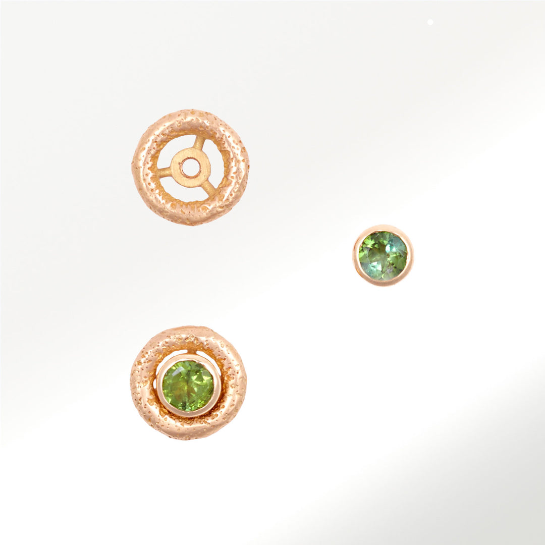 Pendientes Bubbles Oro Amarillo Peridoto