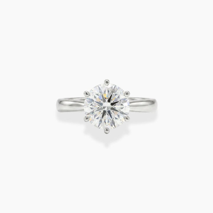 Solitario Seis Garras — Anillo de compromiso en oro blanco 18k con diamante de laboratorio