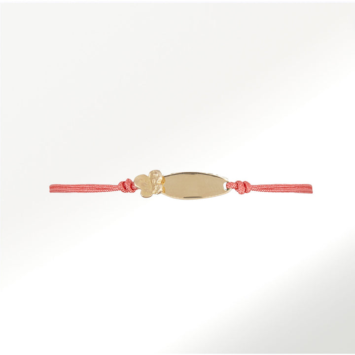 Pulsera Personalizable Cuerda Oro NARANJA