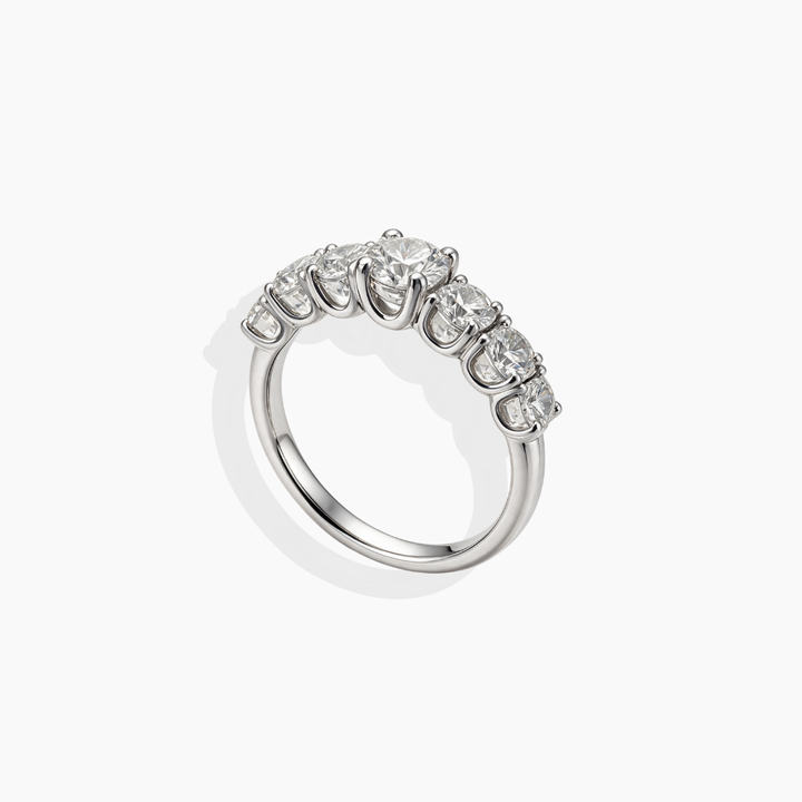 Anillo Éclat en oro blanco 18k con diamantes naturales talla brillante | By Elena Carrera
