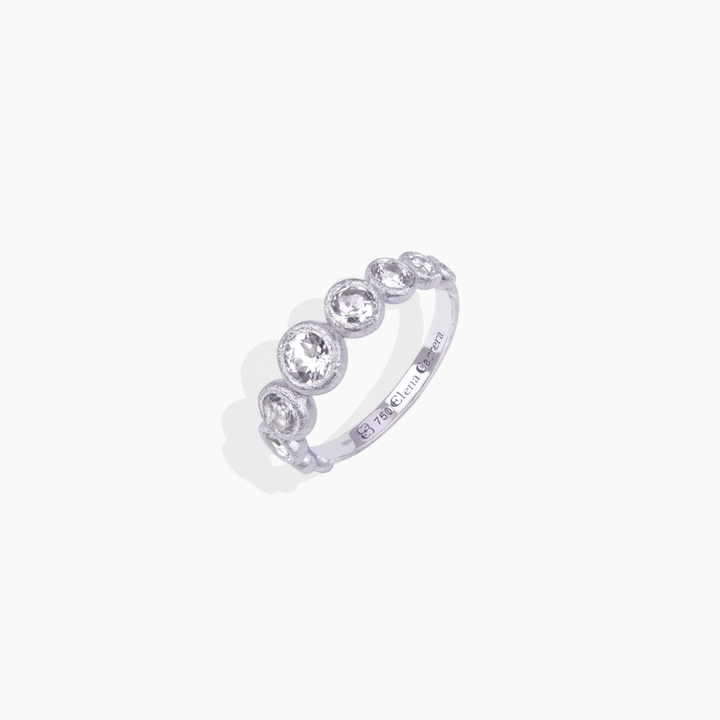 Anillo 9 Bubbles de oro blanco 18k con diamantes naturales | By Elena Carrera