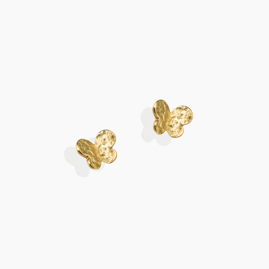 Pendientes mariposas mini oro amarillo 18k