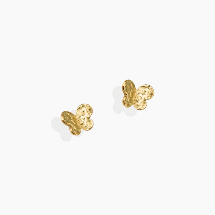 Pendientes mariposas mini oro amarillo 18k